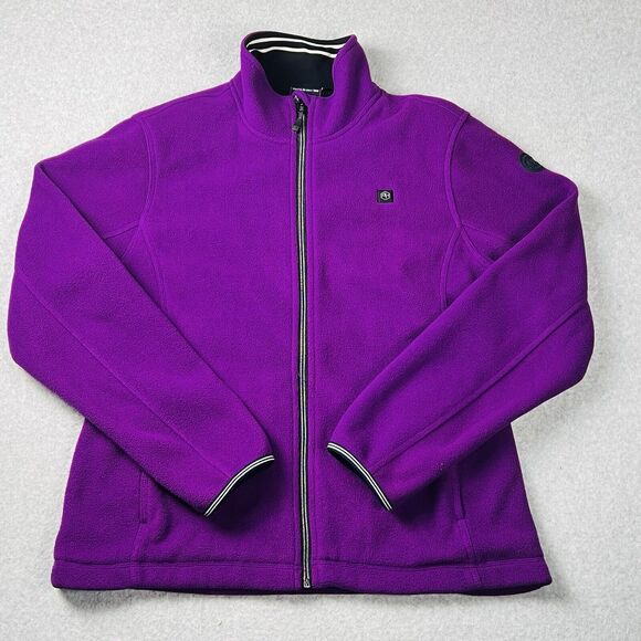 Paul Hamilton Jacket Womens XL Purple Sherpa Fleece Heated Coat Sweater Outdoor